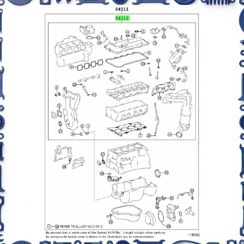 Lexus NX Series (AYZ10-AWXLB) Engine Overhaul Gasket Kit