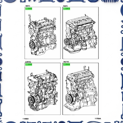 Partial engine assembly for Toyota 11000 (19000-21D81)