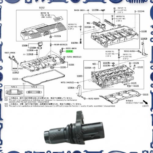 Cylinder head for Toyota 11103 - HOUSING SUB-ASSY, CAMSHAFT 11103-47902