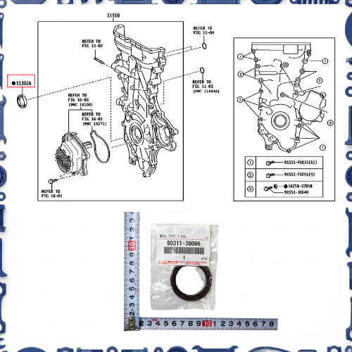 Toyota Corolla (ZWE211W-AWXEB) Timing Gear Cover &amp; Rear End Plate
