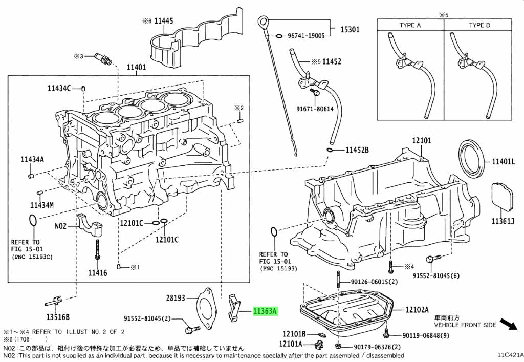 Toyota Aqua (NHP10-AHXCB) Cylinder Block