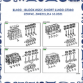 Toyota Corolla (ZWE211-AEXEB) Short Block Assembly