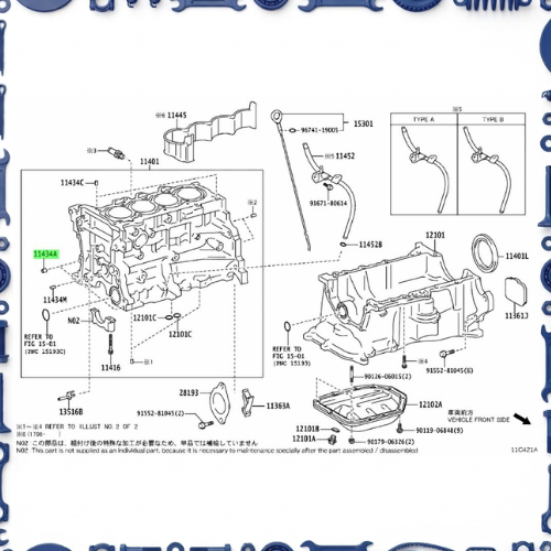 Toyota Aqua (NHP10-AHXCB) Cylinder Block