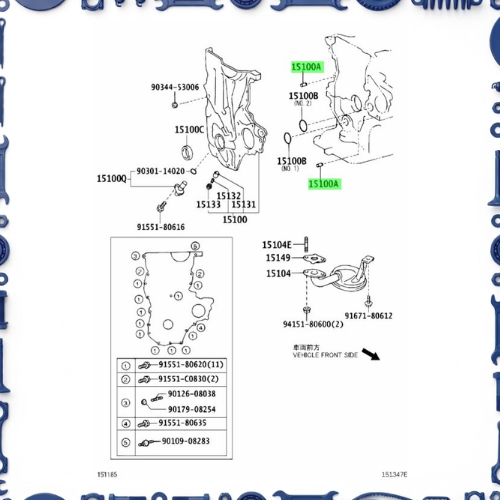 Toyota Aqua (NHP10-AHXCB) Cylinder Block