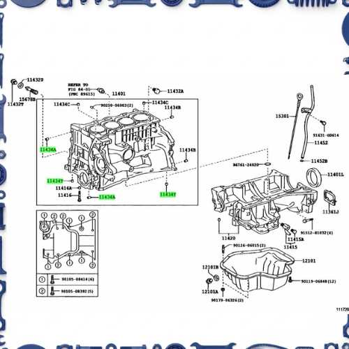 Toyota Aqua (NHP10-AHXCB) Cylinder Block