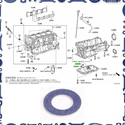 Toyota Aqua (NHP10-AHXCB) Cylinder Block