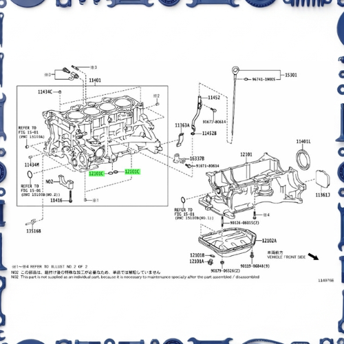 Toyota Aqua (NHP10-AHXCB) Cylinder Block