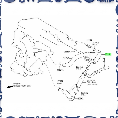 Toyota Aqua (NHP10-AHXCB) Ventilation Hose