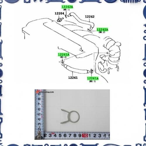 Toyota Aqua (NHP10-AHXCB) Ventilation Hose