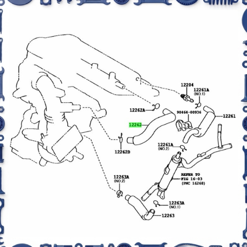 Toyota Aqua (NHP10-AHXCB) Ventilation Hose