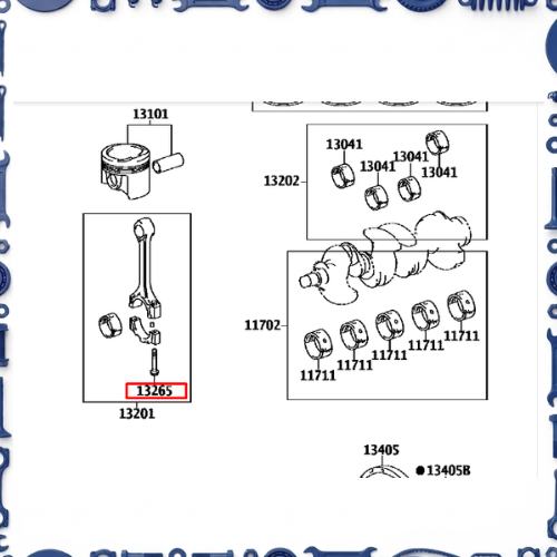 Toyota Aqua (NHP10-AHXCB) Crankshaft &amp; Piston Set