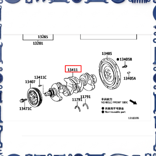 Toyota Aqua (NHP10-AHXCB) Crankshaft &amp; Piston Set