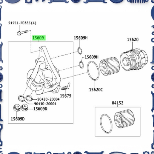 15609 - BRACKET SUB-ASSY, OIL FILTER