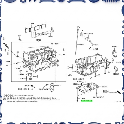 Toyota Aqua (NHP10-AHXCB) Cylinder Block