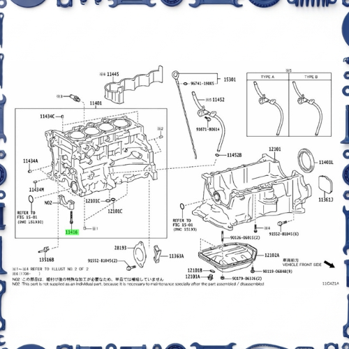 Toyota Aqua (NHP10-AHXCB) Cylinder Block