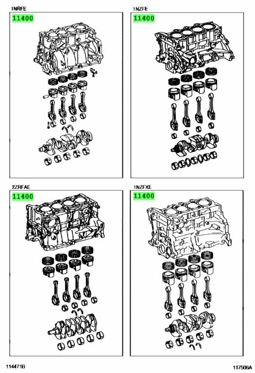 Toyota Aqua (NHP10-AHXCB) Short Block Assembly