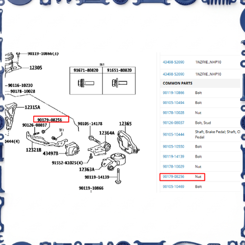 Toyota Aqua (NHP10-AHXCB) Engine Mounting