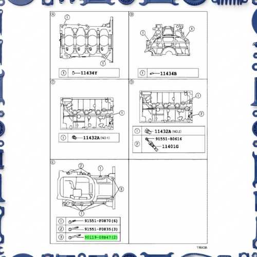 Toyota Aqua (NHP10-AHXCB) Cylinder Block
