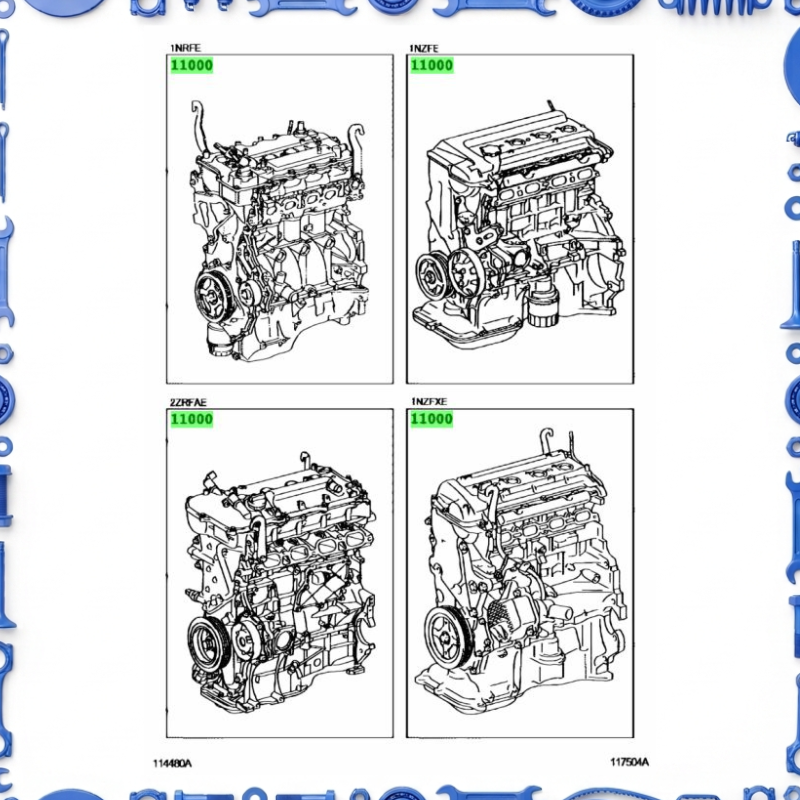 Toyota Aqua, NHP10-AHXCB Partial Engine Assembly