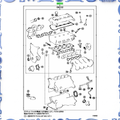 Engine overhaul gasket kit for Toyota 04111-37422