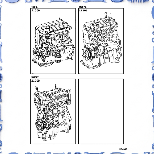 Partial engine assembly for Toyota 19000-21E20