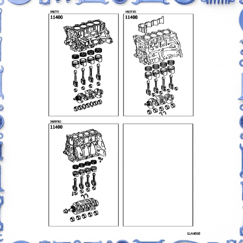 Short block assembly for Toyota 11400-47210