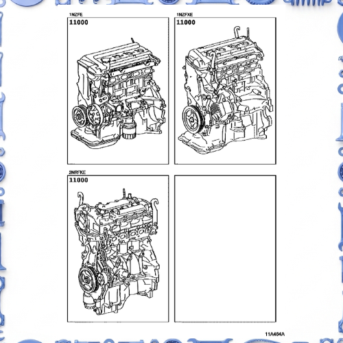 Partial engine assembly for Toyota 19000-21D82