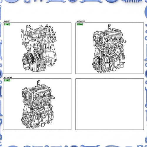 Partial engine assembly for Toyota 19000-15380