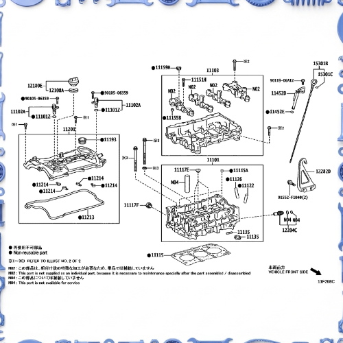 Cylinder head for Toyota 90919-05096