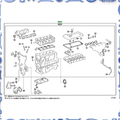 Engine overhaul gasket kit for Toyota 04111-37560