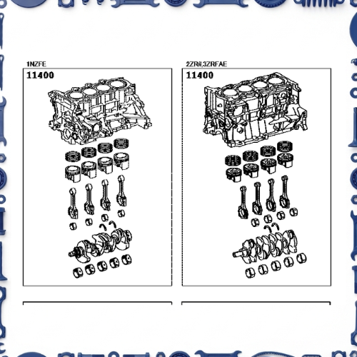 11400 - BLOCK ASSY, SHORT 11400-21190 11400 (IRRG)