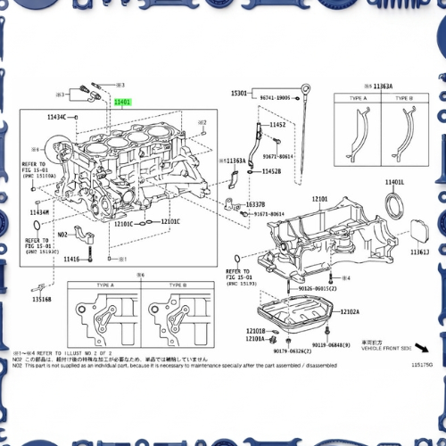 Cylinder block for Toyota 11401 - BLOCK SUB-ASSY 11401-29865
