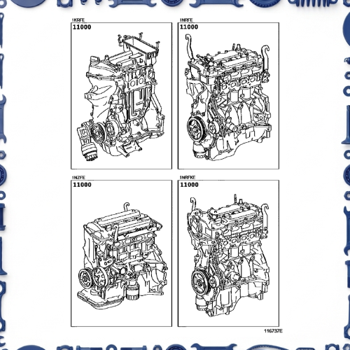 Partial engine assembly for Toyota 11000 ( 19000-47280 )