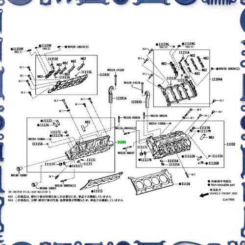 Cylinder head for Toyota 11159-31010