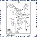Engine overhaul gasket kit for Toyota 04111-37502