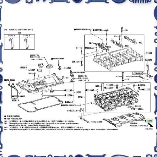 Cylinder head for Toyota 11115-37071