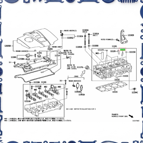 Cylinder head for Toyota 11115-37071