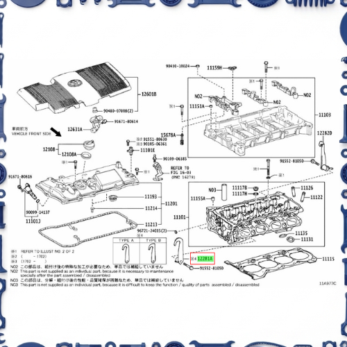 Cylinder head for Toyota 11115-37071