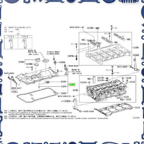 Cylinder head for Toyota 11115-37071