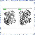 Partial engine assembly for Toyota 19000-37680