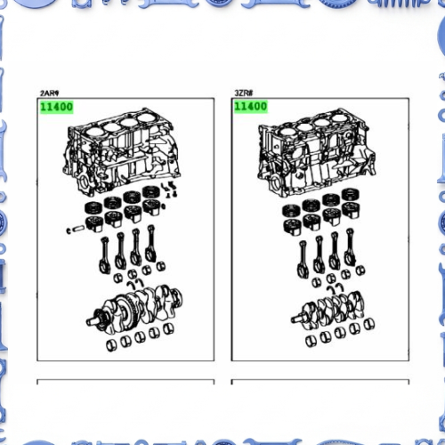 Short block assembly for Toyota 11400-37230