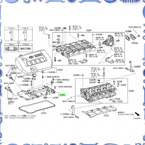 Cylinder head for Toyota 15330-37010
