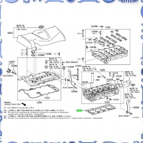 Cylinder head for Toyota 11122-47020