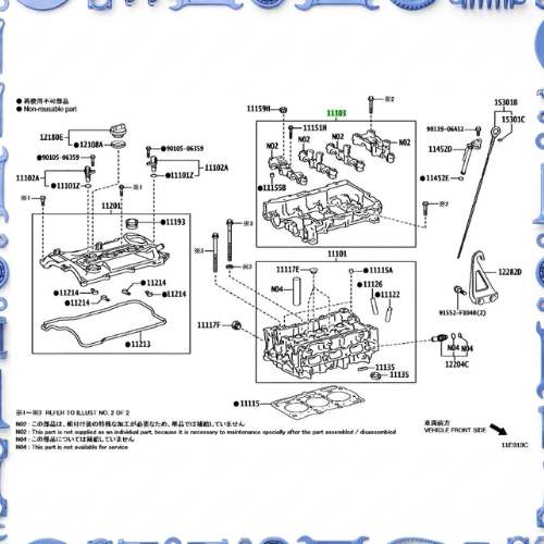 Cylinder head for Toyota 90919-05096