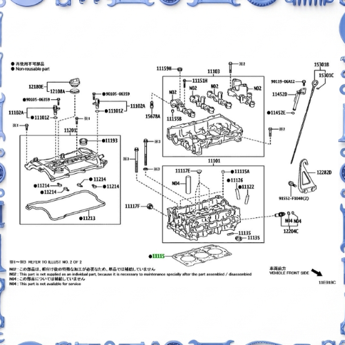 Cylinder head for Toyota 90919-05096