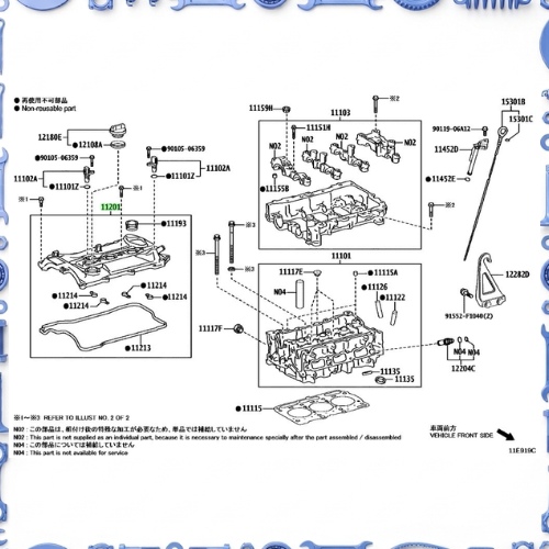 Cylinder head for Toyota 90919-05096