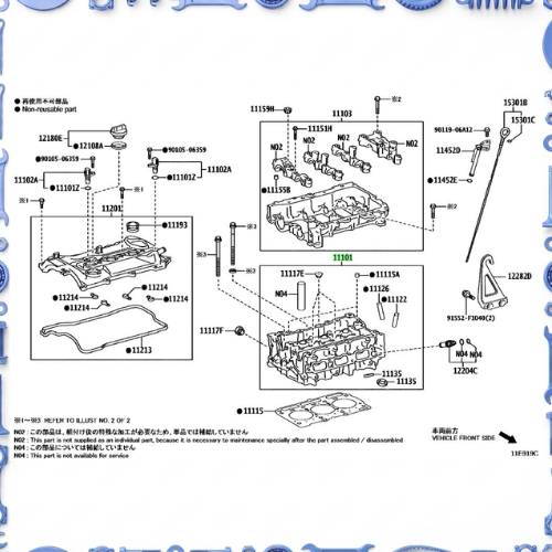 Cylinder head for Toyota 90919-05096
