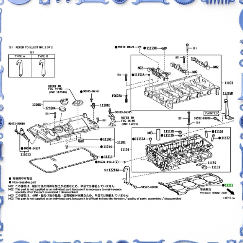 Cylinder head for Toyota Corolla 11115-37070