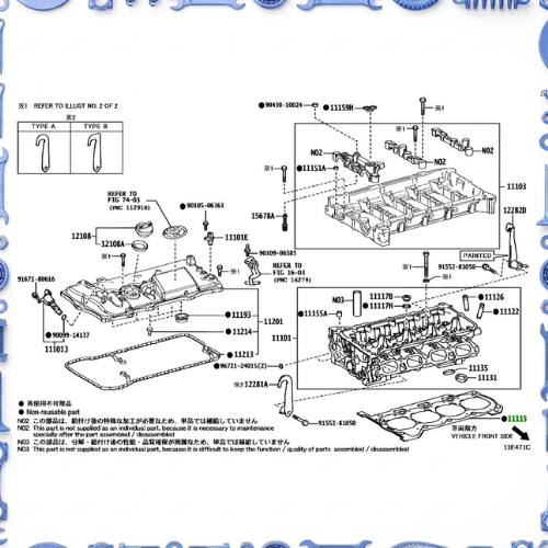 Cylinder head for Toyota Corolla 11115-37070