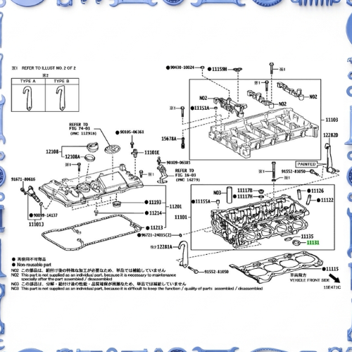 Cylinder head for Toyota Corolla 11115-37070